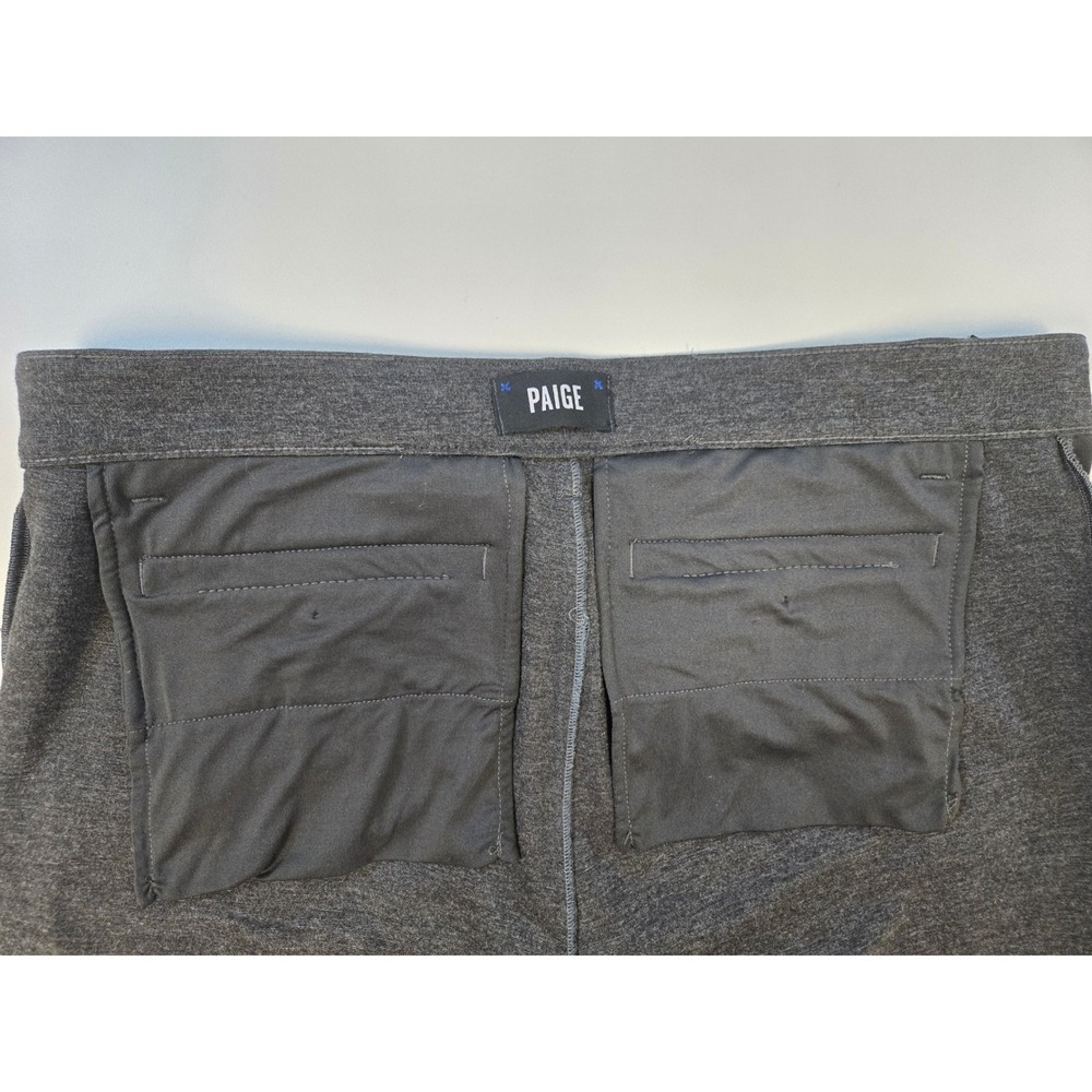 Paige Fraser Trousers Mens 34 Iced Black Heathered Knit Slim Fit Pants M817374 - Picture 3 of 10